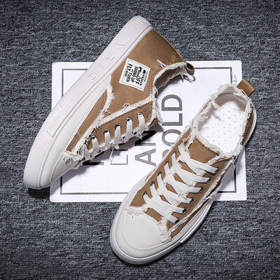 

Canvas shoes mens trend summer 2019 new street student shoes breathable shoes mens cloth shoes net red tide shoes