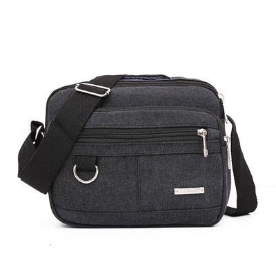 

Men Casual Canvas Messenger Bag Mens Travel Crossbody Bag Male Single Shoulder Bags Solid Zipper Schoolbags For Teenagers T2G