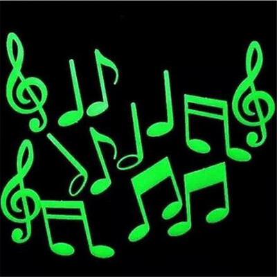 

〖Follure〗Music Note Luminous Decal Home Room Decor Art Vinyl Wall Sticker DIY Removable