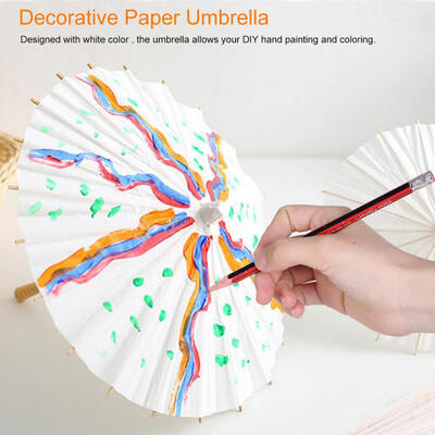 

Greensen White Paper Decorative Umbrella Parasol Wedding Bridal Party Decor Photo Prop DIY Hand Painting