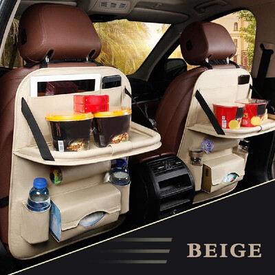

Car Backseat Organizer PU Leather Auto Back Seat Cushion for Kids
