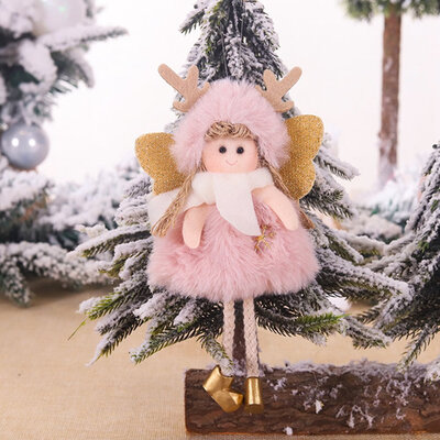 

Christmas Angel Doll Ornaments Plush Hanging Doll Window Decor Christmas Tree Pendant