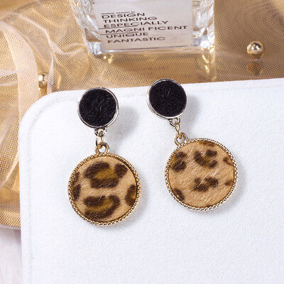 

Aretes de mujer modernos 2018 fashion leopard earrings holiday wind earrings temperament gift statement earrings for women