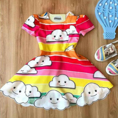 

Boutique Toddler Baby Kids Girl Princess Summer Casual Dress Sundress Clothes