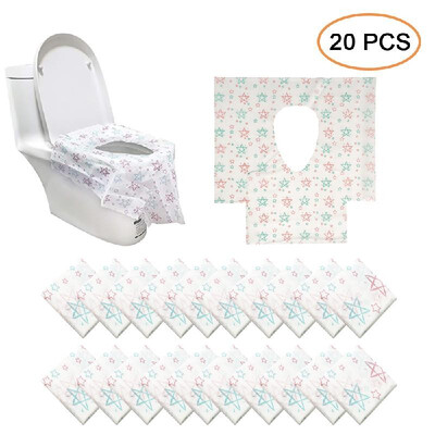 

30 PCS Disposable Toilet Seat Cover Waterproof Anti-slip Anti-bacterial Disposable Toilet Cushion Toiletery Mat Travel Camping Bat