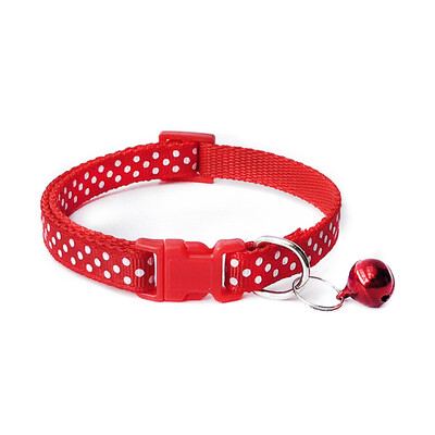 

Dog Cat Collar Pet Kitten Adjustable Neck Strap with Bell Multicolor