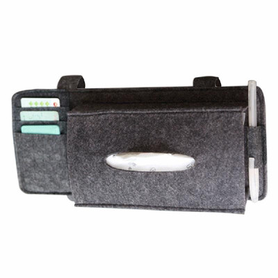 

Fashion Car Styling Case Sun Visor Type Wool Felt Hanging Tissue Box Car Napkin Holder Vehicle Accessories Pocket Organizer Pouch