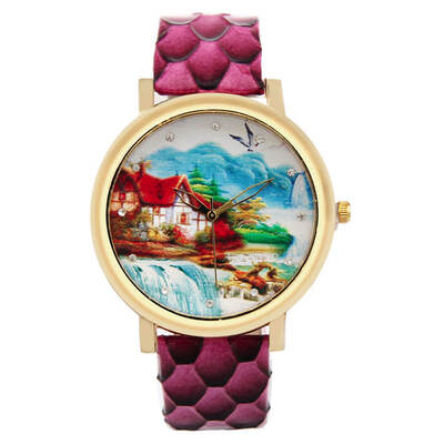 

Beautiful Scenery Ink Painting Ladies Watch Simple And Temperament Nice Zegarek Damski Womens Watches High Quality