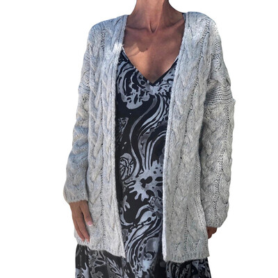 

Toponeto Women Fashion Casual Solid Long Sleeve Knit Sweater Loose Cardigans Coat