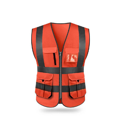 

SFVest High Visibility Reflective Safety Vest Reflective Vest Multi Pockets Workwear Security Working Clothes Day Night Motorcycl