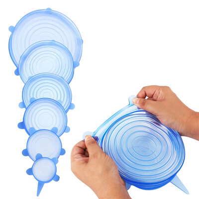 

High Quality 6 PCS Silicone Stretchable Lid Durable Expandable Food Saver Cover