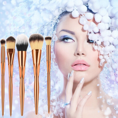 

〖Follure〗5PCS Pro Makeup Brushes Set Foundation Powder Eyeshadow Eyeliner Lip Brush Tool