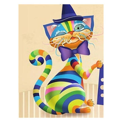 

5D DIY Full Drill Diamond Painting Cat Cross Stitch Embroidery Wall Art Kit