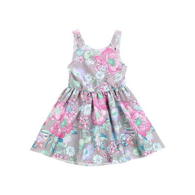 

Baby Girl Dress Baby Dresses Floral Print Birthday Dress For Girl Summer Sleeveless Lace Baby Clothes Dresses Princess
