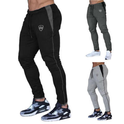 

Mens Jogger Pants Sweatpants Track Slim Fit Fleece Workout Gym Basic Sports Long
