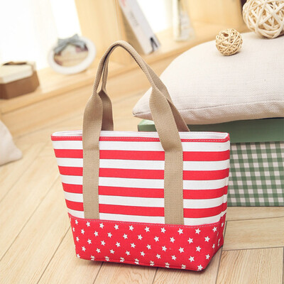 

Tailored Womens Striped Shoulder Bags Capacity Women Canvas Bags Size Small RD