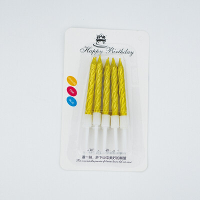 

JINLILAI Multicolored gold-plated small candles 10 packs birthday candles Party props Birthday items 6801