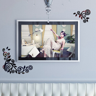 

〖Follure〗2PC1Set 3D Diy Flower Shape Acrylic Wall Sticker Modern Stickers Decoration