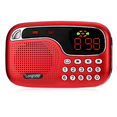 

LONGRUNER L - 21 JM2021 Mini FM Radio Speaker MP3 Player Large Screen Display