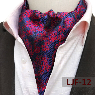 

Yongfeng tie spot 2019 new large pattern polyester jacquard mens scarf retro mens tie