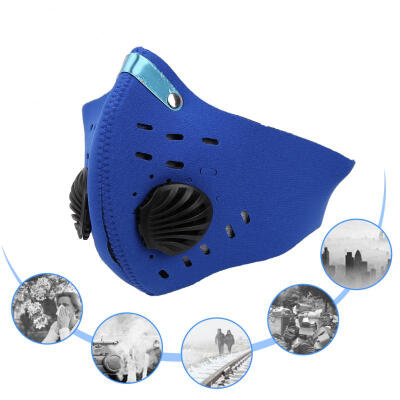 

Greensen Activated Carbon Anti Dust Dustproof Filter Half Face Mask for Outdoor Cycling Blue