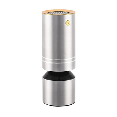 

Portable Stainless Alloy Car Air Purifier Smart Air Purifier 3-in-1 HEPA Filter with 7-Color LED Night Light