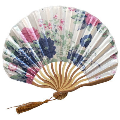 

Siaonvr Chinese Style Hand Held Fan Bamboo Paper Folding Fan Party Wedding Decor