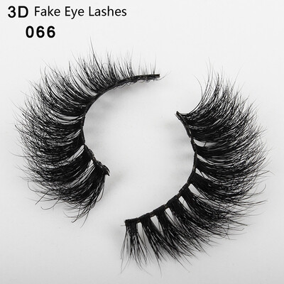 

〖Follure〗1 Pair 3D Thick Long Cross Party False Eyelashes Black Band Fake Eye Lashes