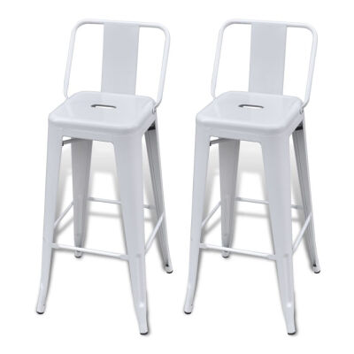 

Bar Stools 2 pcs Square White