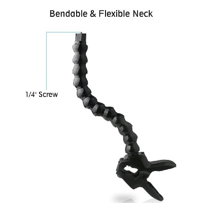 

Camera Holder Stand Flexible Clamp Mount Clip Adjustable Neck Arm Tube with 14 Inch Screw Photography Accessories for GoPro Hero