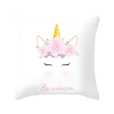

Unicorn Pillow Case Mermaid Flamingo Sika Deer Penguin Elephant Cartoon Printed Pillow Cover