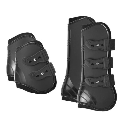 

4 PCS Front Hind Leg Boots Adjustable Horse Leg Boots Equine Front Hind Leg Guard Equestrian Tendon Protection Horse Hock Brace