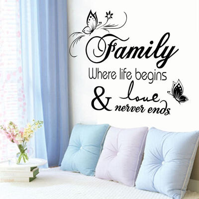 

Family&ampLove Stickers Wall Quote Removable Art Vinyl Decor Home Decals Mural USLX