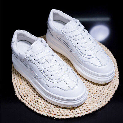 

Small white shoes women in the spring to increase womens shoes Korean version of the simple tie with muffin thick soles shoes wom