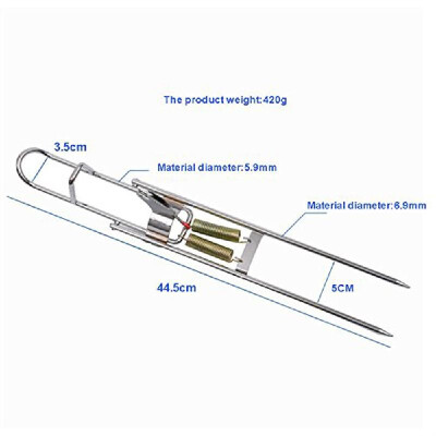 

Automatic sea pole full metal insert iron automatically inserted Silver standard