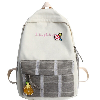 

Ancient sense girl bag ins backpack Korean version tide high school student Mori Department of canvas Japanese campus two-shoulder