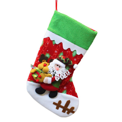 

〖Follure〗Christmas Santa Socks Candy Gift Bag Ornament Party Xmas Tree Hanging Decoration