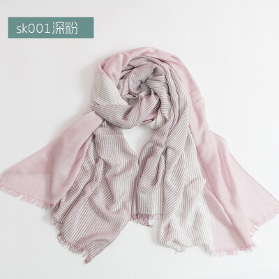 

New spring&autumn literary striped cotton&linen scarf female Mori wind sunscreen linen scarves shawl wholesale SK001