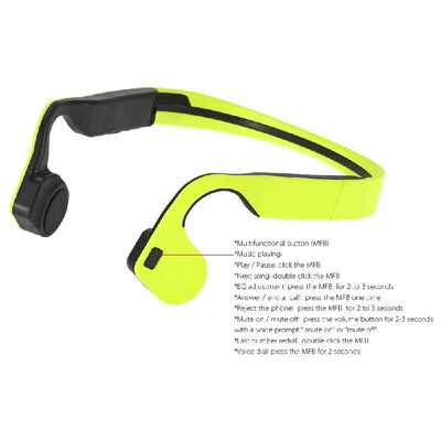 

X1 Bone Conduction Wireless Bluetooth Stereo Earphone Bluetooth 40 CSR8645 Neck-strap Earphone Hands-free Headset for Android i