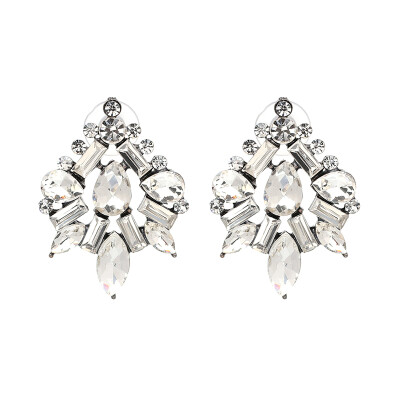 

2019 New Arrival Fashion Statement Gem Crystal Tree Shape Stud Earrings For Women Hot Jewelry 5 Colors Wholesale J50063