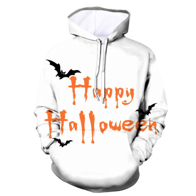 

Toponeto Mens Scary Halloween Pumpkin 3D Print hooded Party Long Sleeve Hoodie Blouse