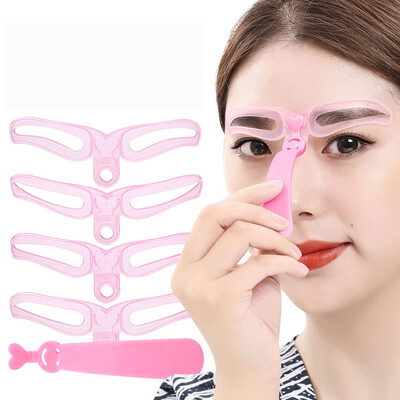 

Gobestart Eyebrow Stencil 4 Styles Eyebrow Shapes DIY Grooming Stencil Kit Shaping Templat