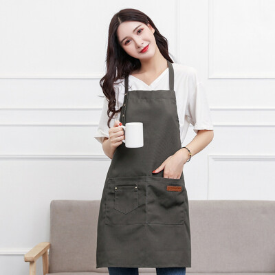 

Toponeto Canvas Pockets Apron Butcher Crafts Baking Chefs Kitchen Cooking BBQ Plain