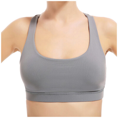 

Toponeto Ladies Sports Bras Cross Back Shock-Proof Sports Bra Fitness Yoga Underwear