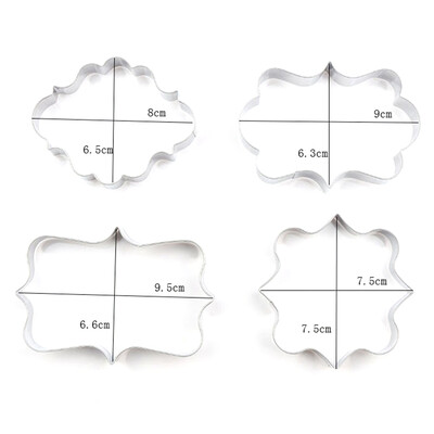 

4PCS Cookie Cutters Dinasour Biscuit Mold Baking Fondant Sugarcraft Cake Moulds