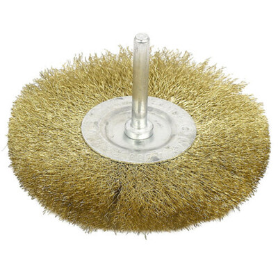 

100mm Crimped Stainless Steel Wire Wheel Brush For Bench Grinder Rust Removal
