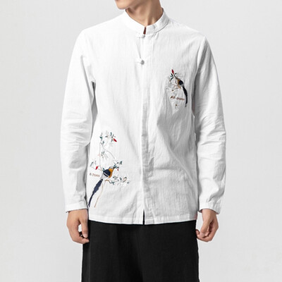 

Toponeto Mens New Style Fashion stamped Long Sleeve Shirt Printed Long-Sleeved Blouse