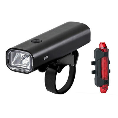 

Aluminum Alloy Headlight 3 Modes Bicycle Light USB Rechargeable Front Lamp