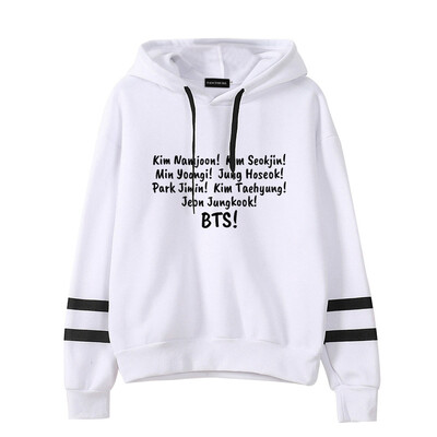 

Herqw61 Womens Girls Kpop BTS Print Fans Hoodie Hip Hop Pullover Sweatshirt Jung Kook Jimin Suga V