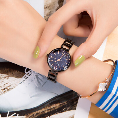 

Watch womens steel belt womens watch Korean version of the trend of leisure waterproof ladies watch female students